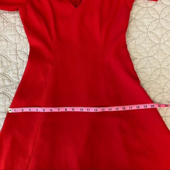 Club Monaco | Pernille Cold Shoulder Dress — Red | Size 0 - Picture 11 of 12